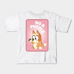 Bluey Do a Puzzle Kids T-Shirt